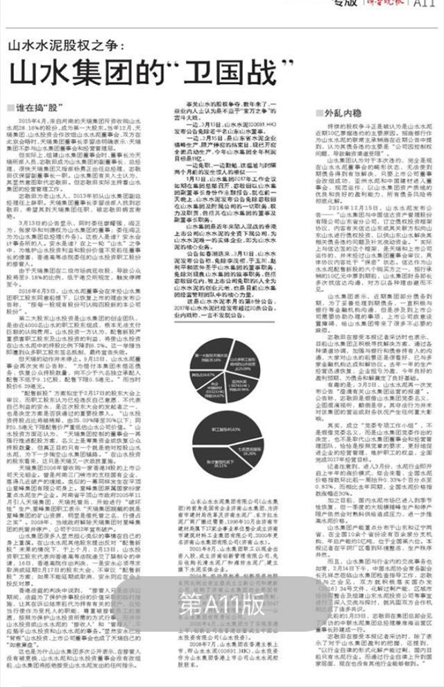 山水水泥股权之争最新动态与水泥地上的友情故事